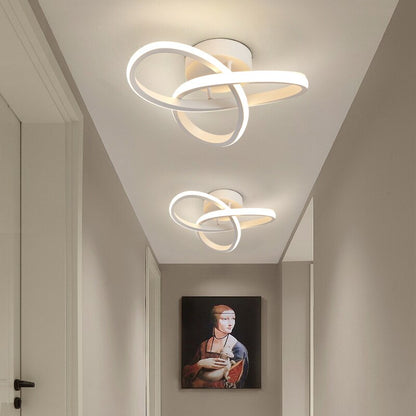 Contemporary Three Ring LED Ceiling Light Adjustable Remote Three Colour Interior Fixture