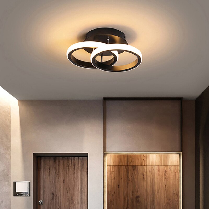 Contemporary Three Ring LED Ceiling Light Adjustable Remote Three Colour Interior Fixture