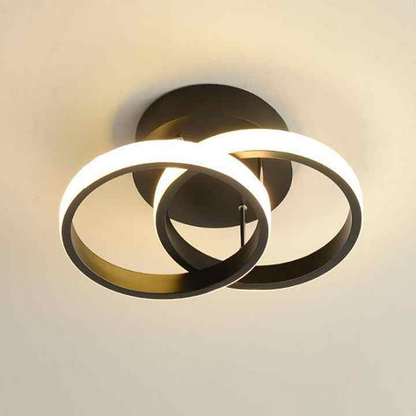 Contemporary Three Ring LED Ceiling Light Adjustable Remote Three Colour Interior Fixture