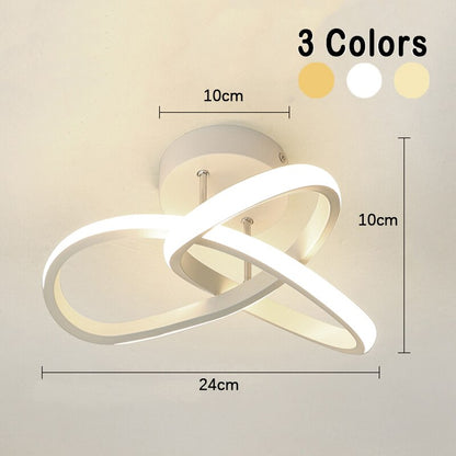 Contemporary Three Ring LED Ceiling Light Adjustable Remote Three Colour Interior Fixture