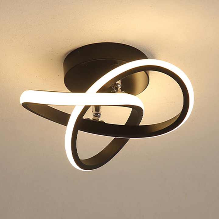 Contemporary Three Ring LED Ceiling Light Adjustable Remote Three Colour Interior Fixture