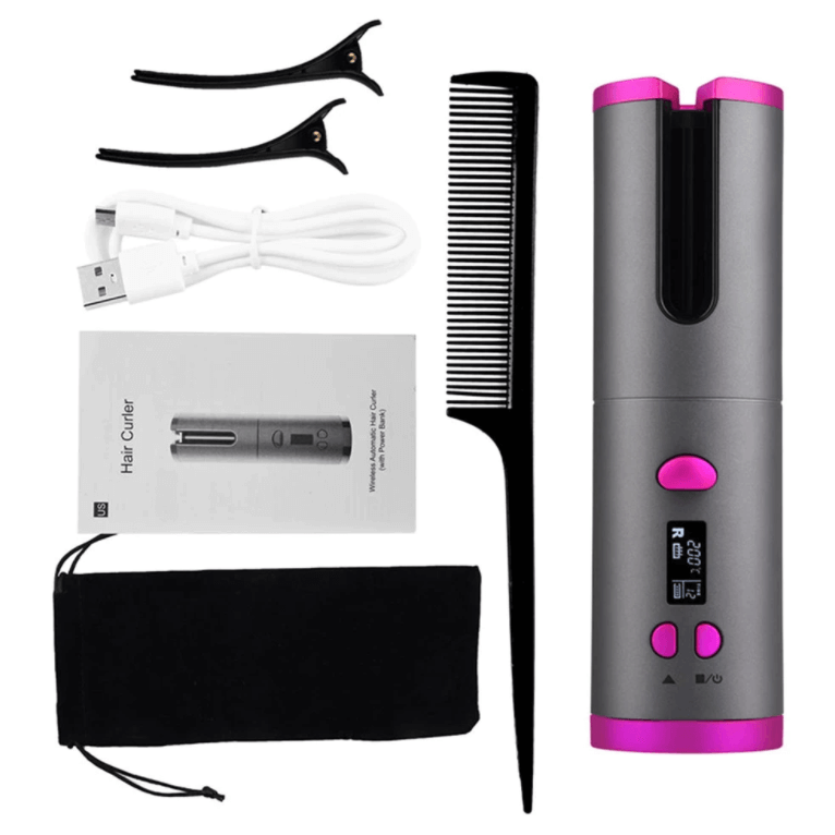 Cordless Automatic Hair Curler Rechargeable Ceramic Curling Iron