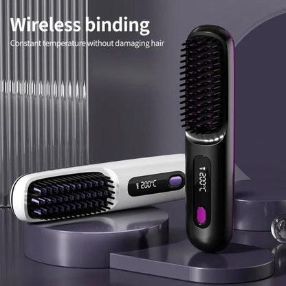 Cordless Ceramic Hair Straightener with USB Rechargeable Design