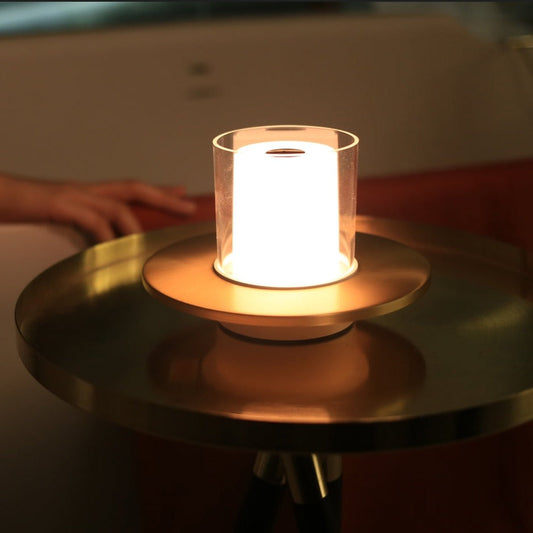 Cordless LED Candle Lamp Adjustable Brightness Table Lamp for Indoor Outdoor Ambient Lighting