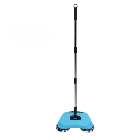 Cordless Manual Floor Sweeper Mechanical Carpet Hardwood Cleaner