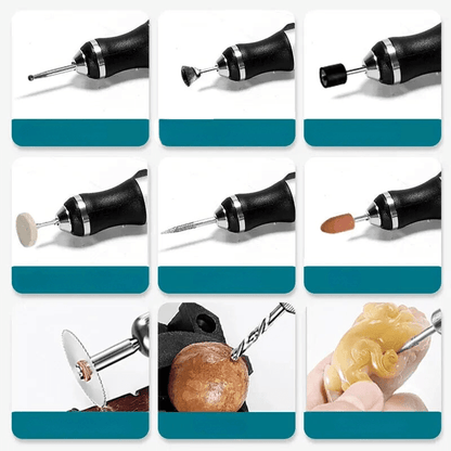 Cordless Rotary Tool Kit USB Rechargeable Engraving Drilling Polishing Tool for DIY Craft Jewelry Wood