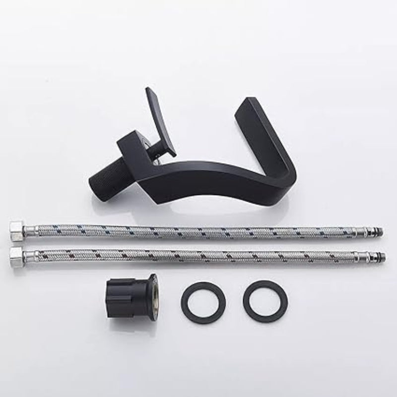 Curved Bathroom Sink Faucet Single Handle Modern Basin Mixer Tap