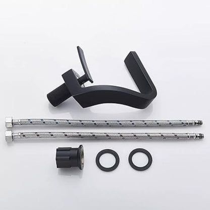 Curved Bathroom Sink Faucet Single Handle Modern Basin Mixer Tap