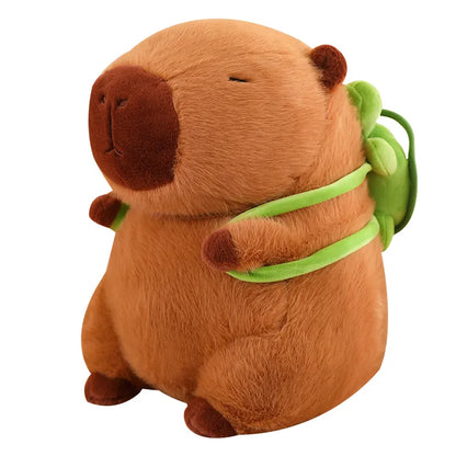 Cute Capybara Plush Toy Turtle Backpack Soft Stuffed Animal