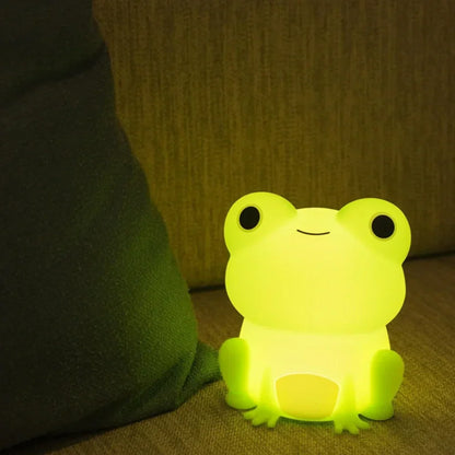 Cute Character Bedside Night Light Touch Control Rechargeable Three Level Lamp