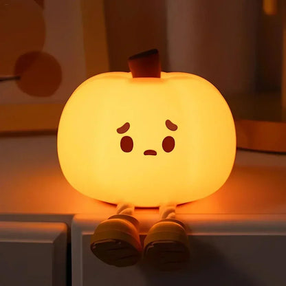 Cute Character Bedside Night Light Touch Control Rechargeable Three Level Lamp