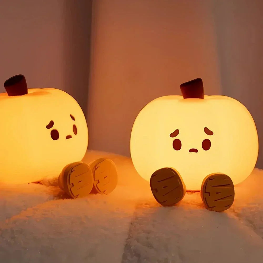 Cute Character Bedside Night Light Touch Control Rechargeable Three Level Lamp
