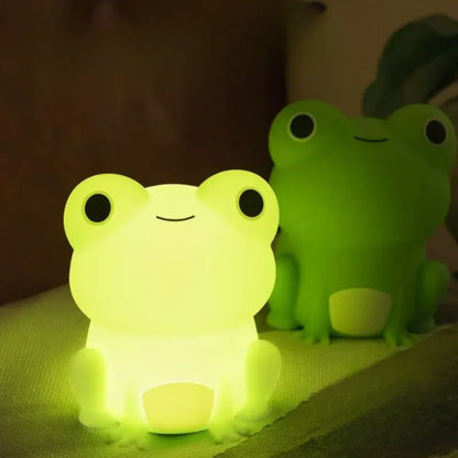Cute Character Bedside Night Light Touch Control Rechargeable Three Level Lamp