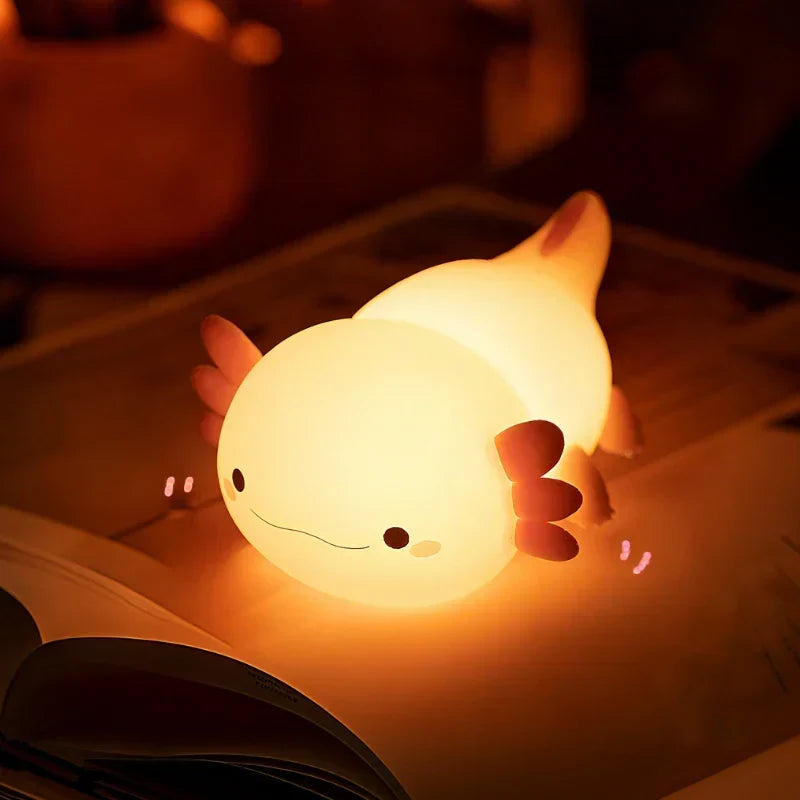 Cute Character Bedside Night Light Touch Control Rechargeable Three Level Lamp