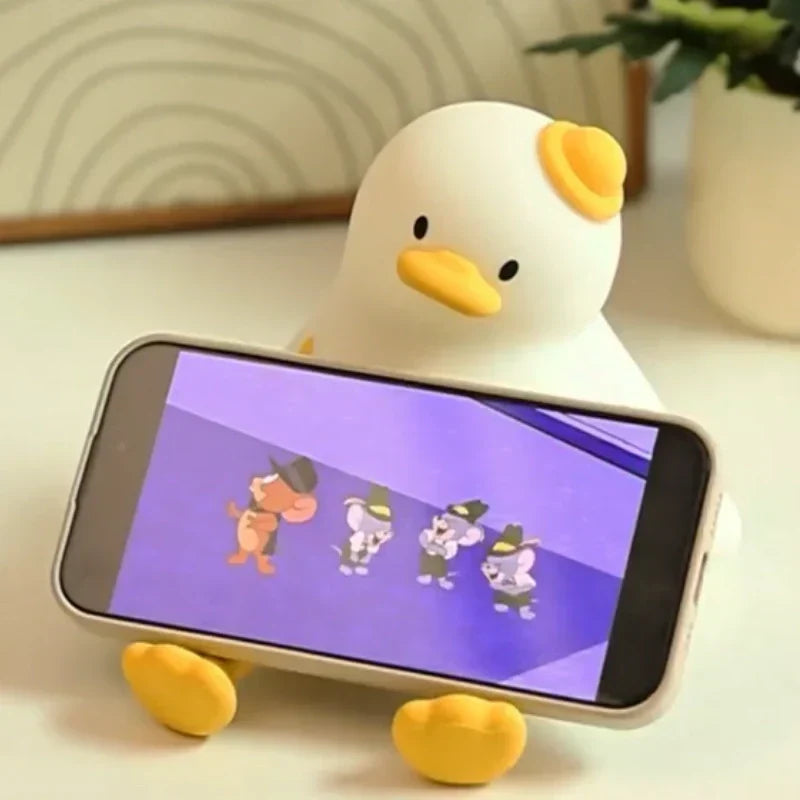 Cute Character Bedside Night Light Touch Control Rechargeable Three Level Lamp