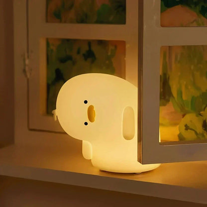 Cute Character Bedside Night Light Touch Control Rechargeable Three Level Lamp