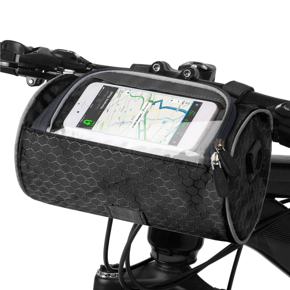 Cycling Storage Bag Touchscreen Phone Holder Secure Bike Handlebar Pack