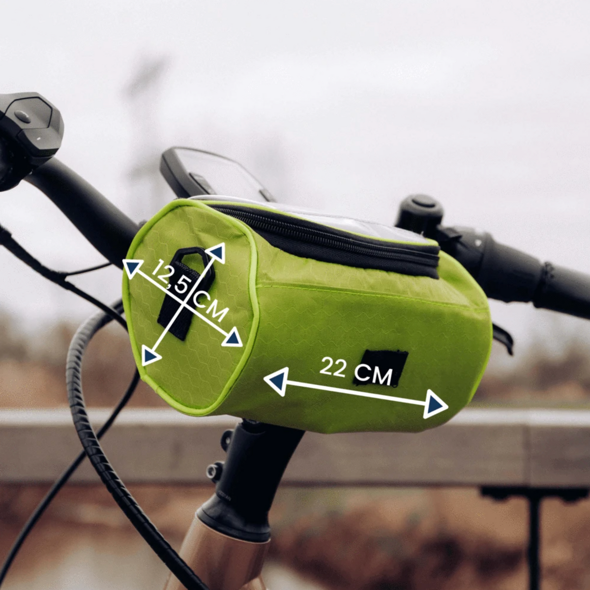 Cycling Storage Bag Touchscreen Phone Holder Secure Bike Handlebar Pack