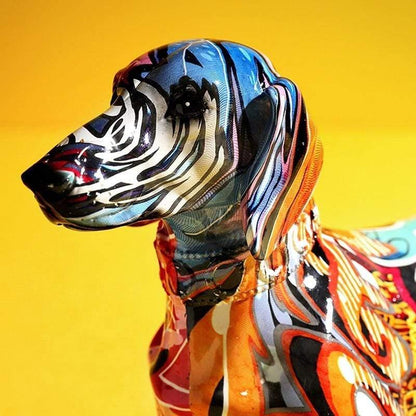 Dachshund Dog Sculpture Decorative Dog Statue Artistic Home Decor Ornament