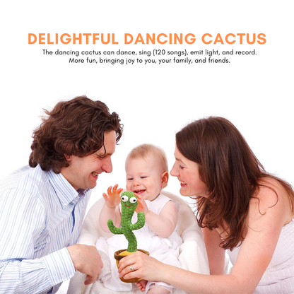 Dancing Talking Cactus Plush Toy with Singing and Sound Repetition