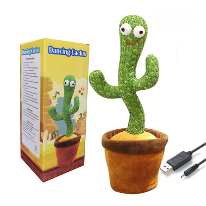 Dancing Talking Cactus Plush Toy with Singing and Sound Repetition