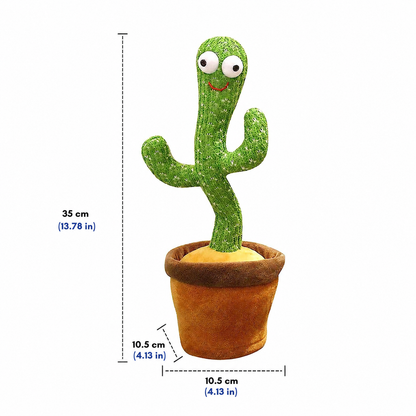 Dancing Talking Cactus Plush Toy with Singing and Sound Repetition