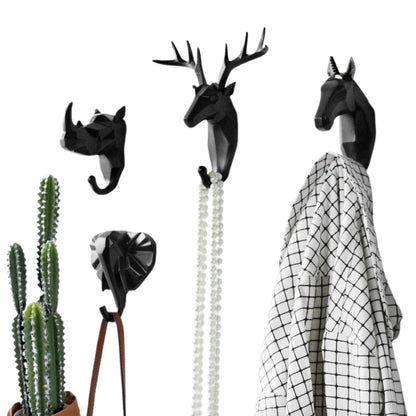 Decorative Animal Head Wall Hook Realistic Wall Mounted Coat Hanger