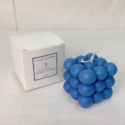 Decorative Bubble Cube Candle Soy Wax Aromatherapy Home Decor Gift
