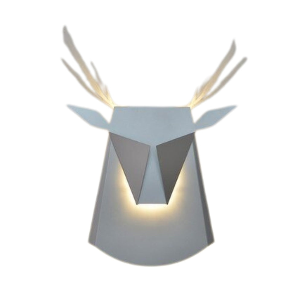 Decorative Deer Head Wall Lamp Rustic Interior Lighting