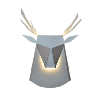 Decorative Deer Head Wall Lamp Rustic Interior Lighting
