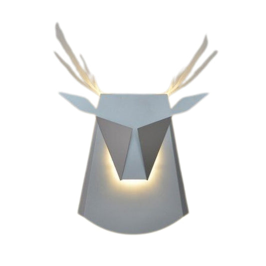 Decorative Deer Head Wall Lamp Rustic Interior Lighting