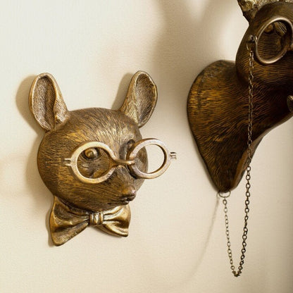 Decorative Deer Head Wall Sculpture Rustic Textured Antler Inspired Home Decor