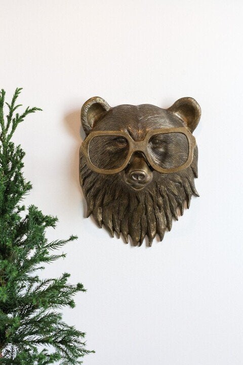 Decorative Deer Head Wall Sculpture Rustic Textured Antler Inspired Home Decor
