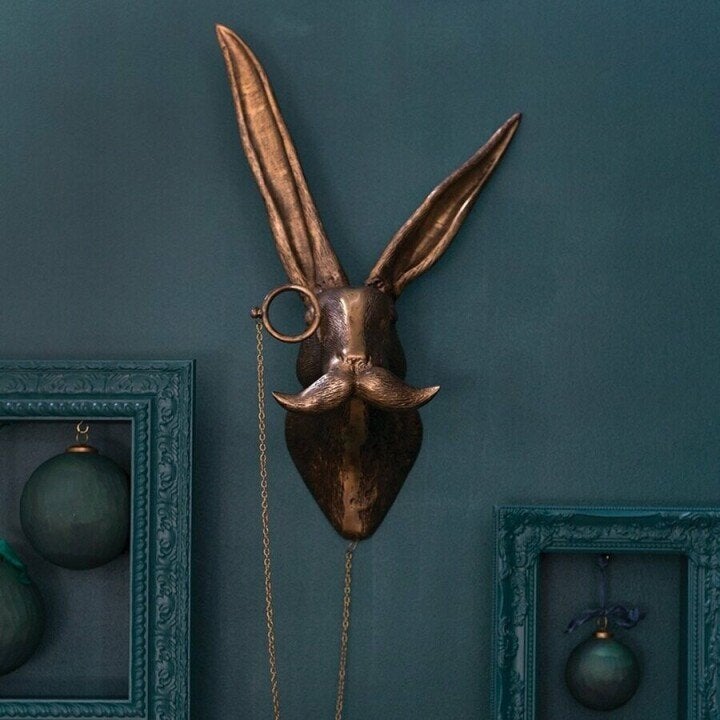 Decorative Deer Head Wall Sculpture Rustic Textured Antler Inspired Home Decor
