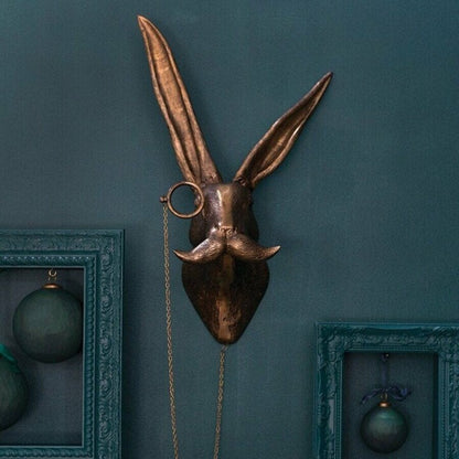 Decorative Deer Head Wall Sculpture Rustic Textured Antler Inspired Home Decor