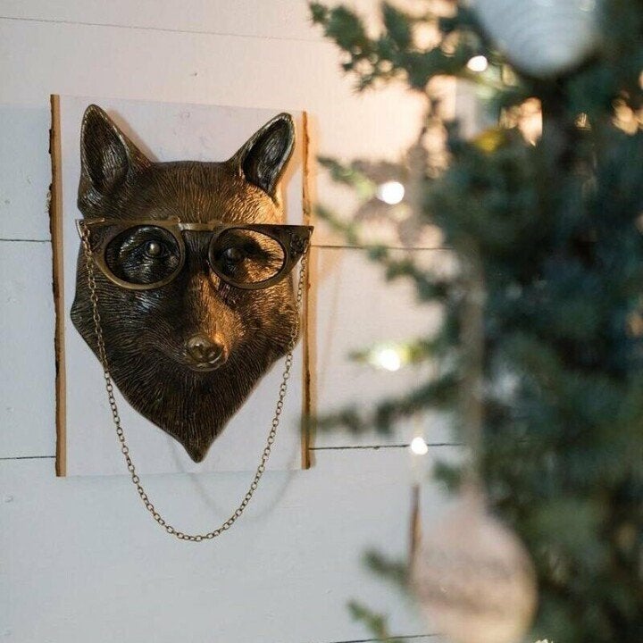 Decorative Deer Head Wall Sculpture Rustic Textured Antler Inspired Home Decor