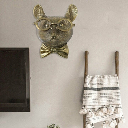 Decorative Deer Head Wall Sculpture Rustic Textured Antler Inspired Home Decor