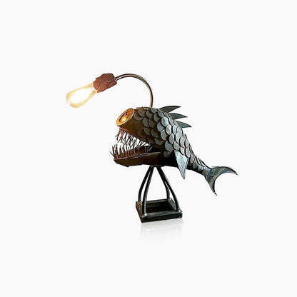 Decorative Fish Table Lamp Flexible Head Desk Lamp Retro Artistic Ambient Lighting