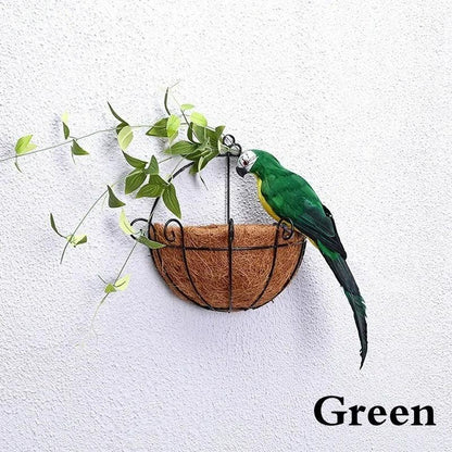 Decorative Hanging Parrot Bird Figurine Realistic Indoor and Outdoor Ornament