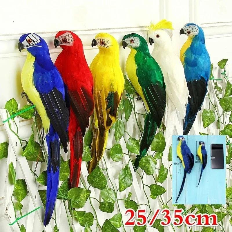 Decorative Hanging Parrot Bird Figurine Realistic Indoor and Outdoor Ornament