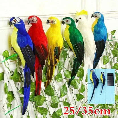 Decorative Hanging Parrot Bird Figurine Realistic Indoor and Outdoor Ornament