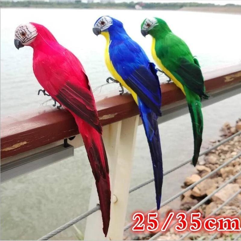 Decorative Hanging Parrot Bird Figurine Realistic Indoor and Outdoor Ornament