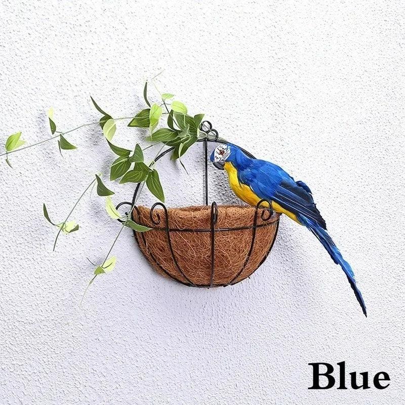 Decorative Hanging Parrot Bird Figurine Realistic Indoor and Outdoor Ornament