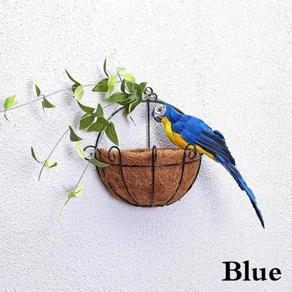 Decorative Hanging Parrot Bird Figurine Realistic Indoor and Outdoor Ornament