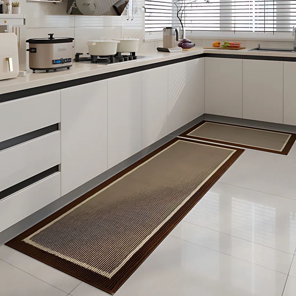 Decorative Runner Rug with Anti Slip Backing for Kitchens Hallways