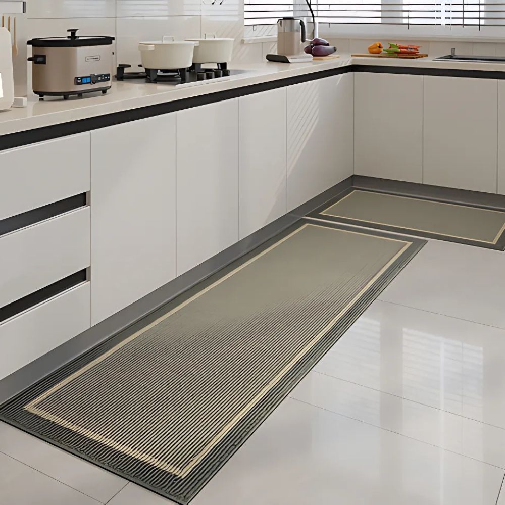 Decorative Runner Rug with Anti Slip Backing for Kitchens Hallways
