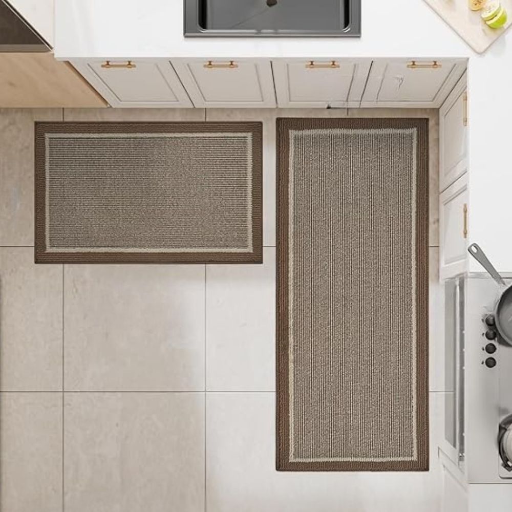 Decorative Runner Rug with Anti Slip Backing for Kitchens Hallways