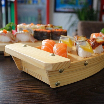Decorative Sushi Boat Serving Tray Ship Shape Food Platter
