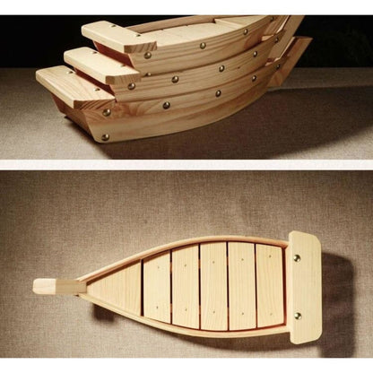 Decorative Sushi Boat Serving Tray Ship Shape Food Platter