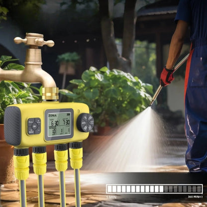 Digital 4-Zone Watering Timer LCD Display Smart Valve Irrigation Controller